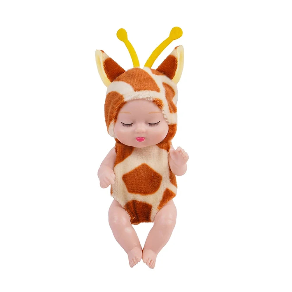 Mini Sleeping Baby Dolls with Clothes - Set of 6
