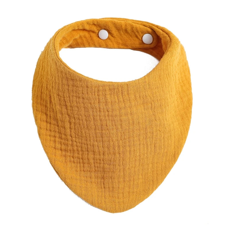Organic Cotton Muslin Baby Bib with Bandana Style