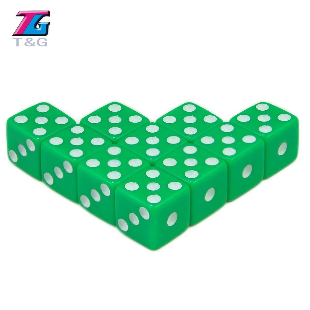 12mm Acrylic Dice Set – Standard White Numbered Dice