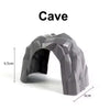 A gray, jagged rock shaped piece used as a cave accessory for creative railway play.