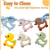 Adorable Duck Silicone Baby Teether with Clip