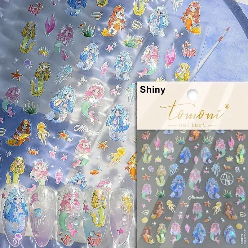 Ocean-Inspired Nail Art Sticker Set