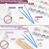 A DIY paint by numbers kit package containing paints brushes canvas hangers and a reference guide for creating art.