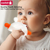 Bunny Silicone Teething Toy with Hidden Handle
