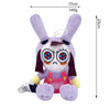 A purple plush toy of a rabbit character with large eyes and dark hair, measuring 25cm tall.