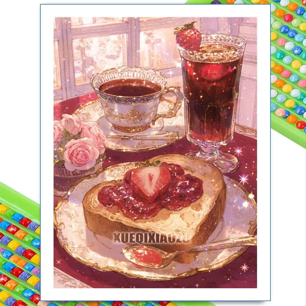 Delicious Cake Diamond Painting Kit – DIY Mosaic Art for Home Decor