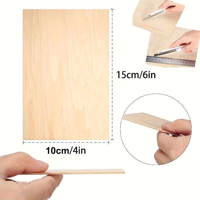 Natural Birch Basswood Sheets for DIY Crafts and Painting
