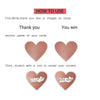 Scratch-Off Heart Stickers for Games, Gifts & DIY Crafts (300 Pack)