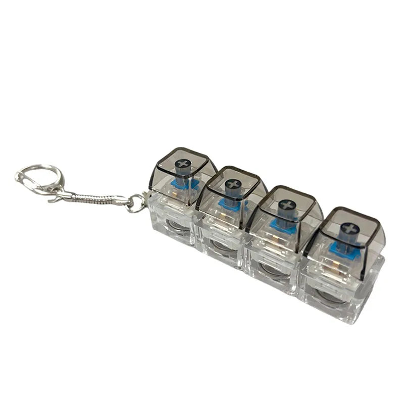 LED Crystal Keyboard Keychain Fidget Toy