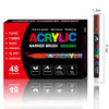 A set of acrylic marker brushes with flexible tips for various art materials like rock, stone, and ceramic.