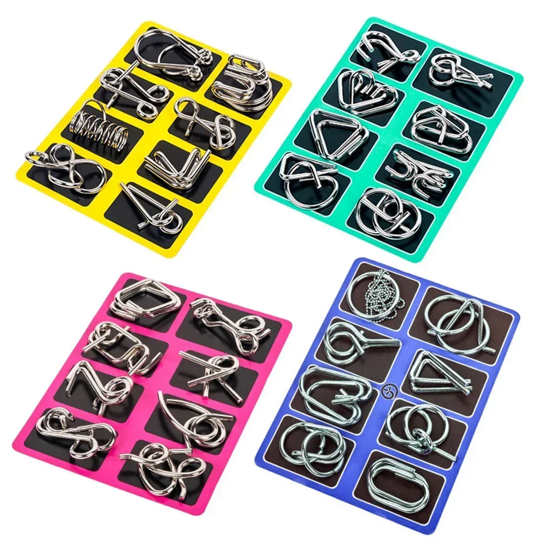 Metal Chinese Ring Puzzle Set – Brain Teaser IQ Game