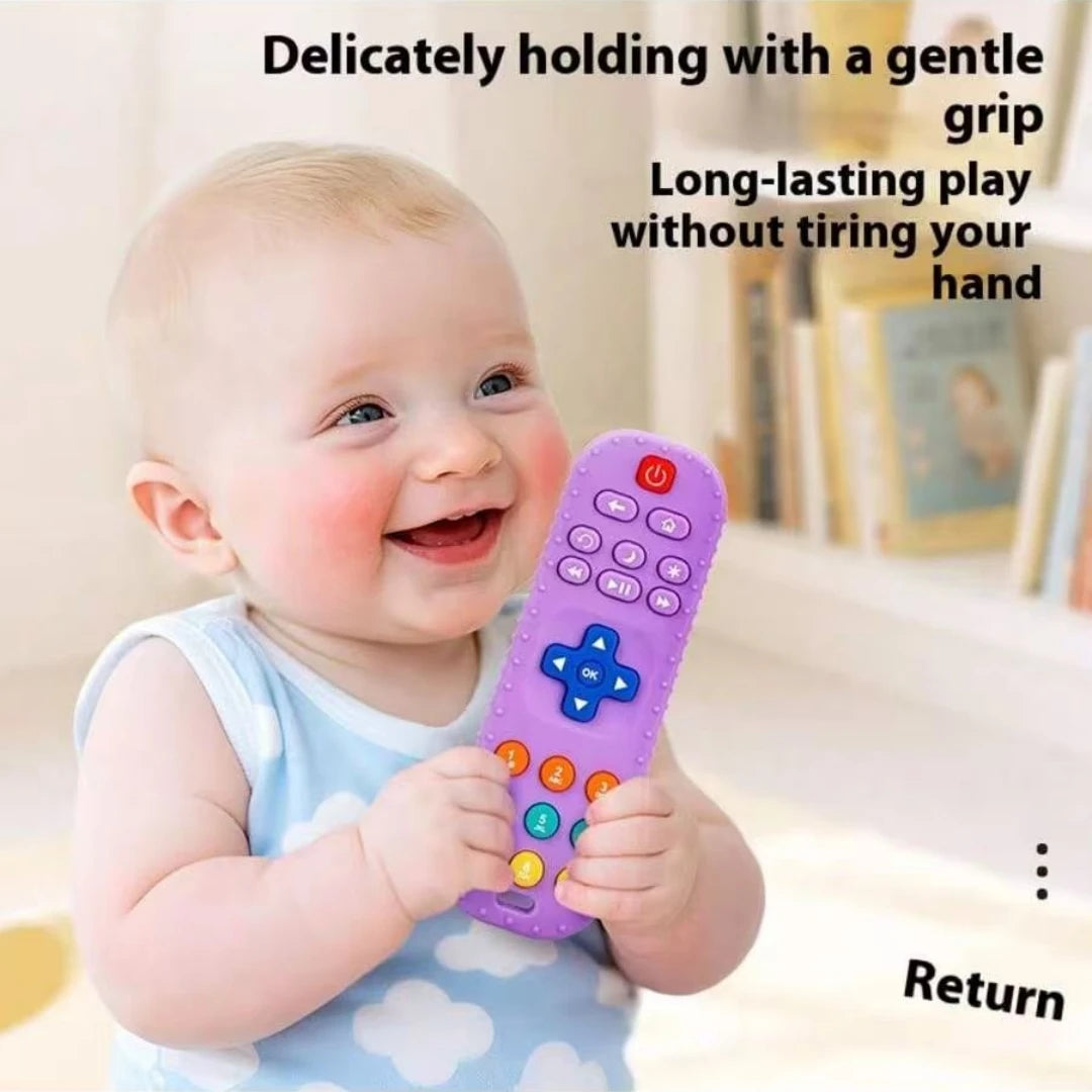 Remote Control Shaped Silicone Teether for Babies 0-12 Months
