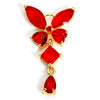 Crystal Butterfly Charms with Rhinestone Accents