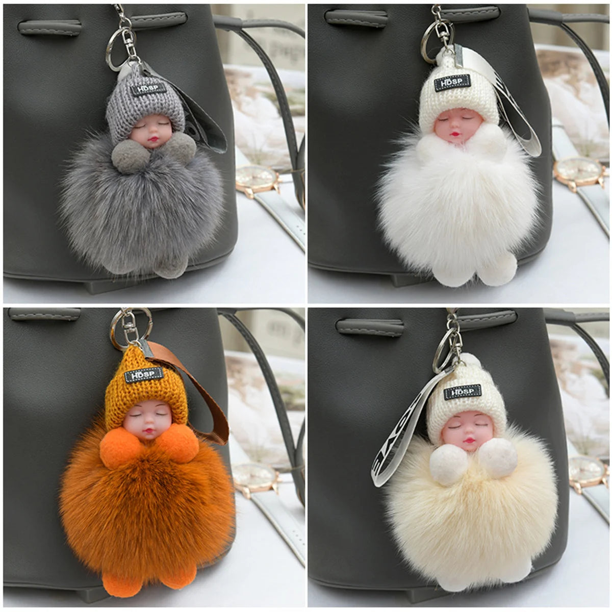 Adorable Plush Fox Keychain Pendant