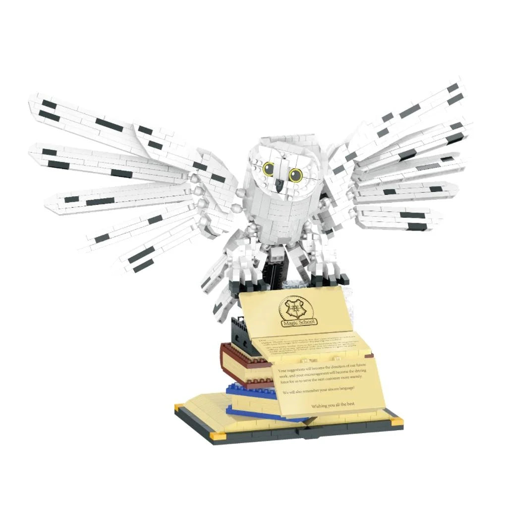 Giant White Owl Micro Building Blocks Set