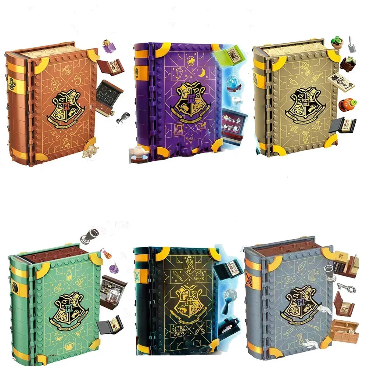 Magic Book Building Blocks Set – 6 Enchanted Worlds to Build