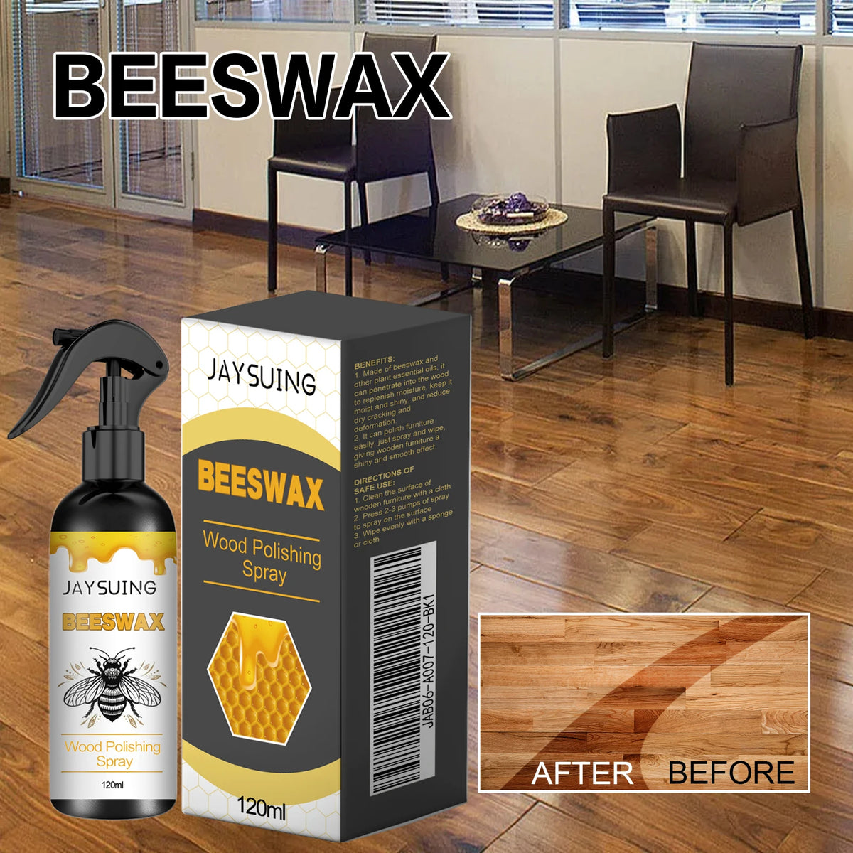 Natural Beeswax Wood Furniture Polish Spray
