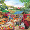 Farm Market Red Trucks Jigsaw Puzzle