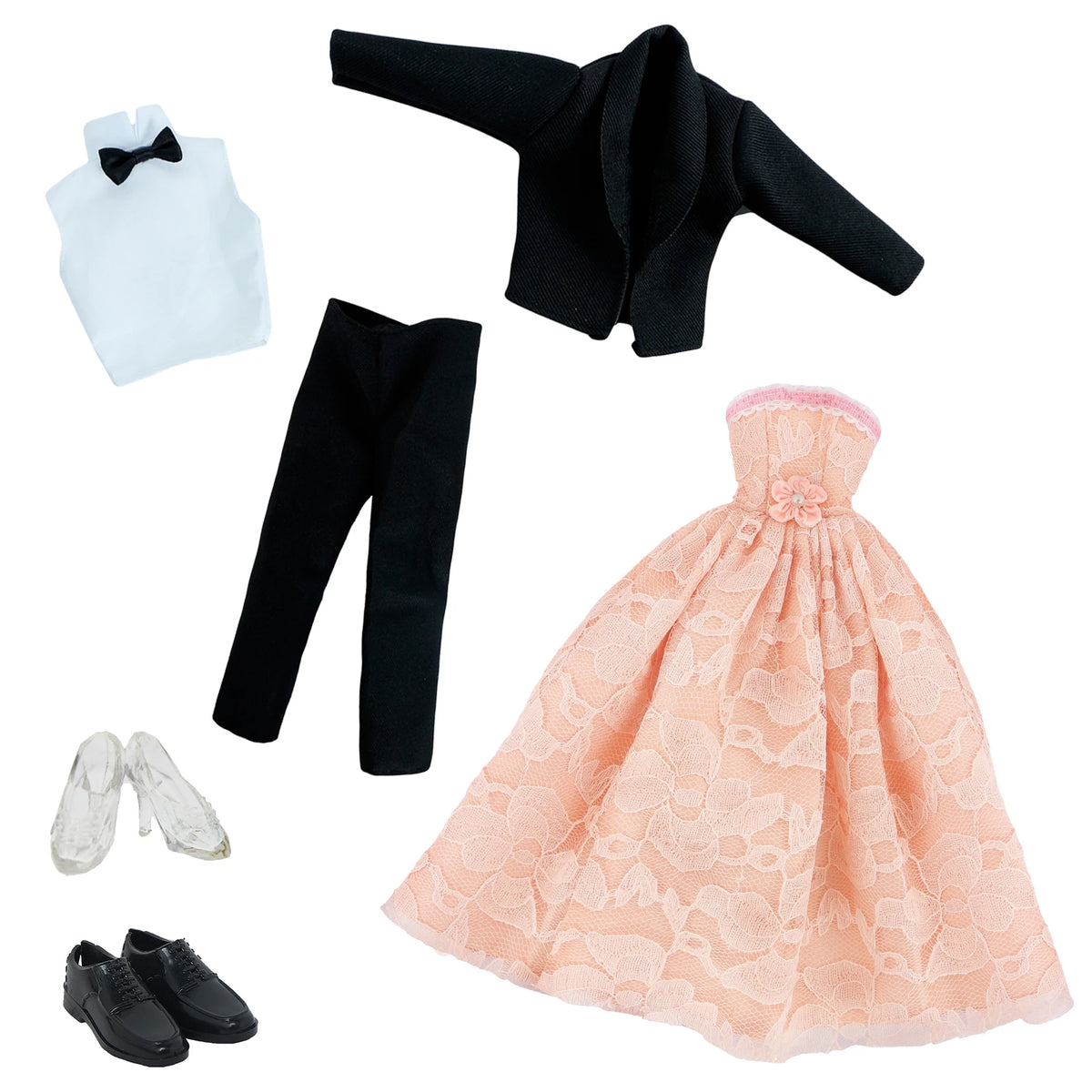 Doll Wedding Dress and Suit Gift Set for 11.5-Inch Fashion Dolls