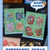 A set of 3D cartoon scene stickers for scrapbooking and journaling displayed on a dark surface.