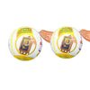 Two yellow ZURU Mini Brands Masterpieces surprise balls with detailed artwork and orange packaging