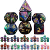 7-Piece Polyhedral Glitter Dice Set for Dungeons & Dragons