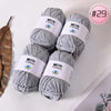 Soft Milk Cotton Yarn Value Pack - 4 Balls for Knitting & Crochet
