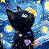 Starry Sky Cat 5D Diamond Painting Kit