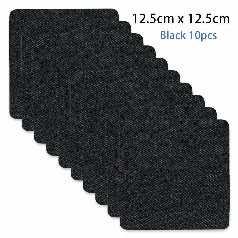 Iron-On Denim Patches for Jeans Repair & DIY Crafts