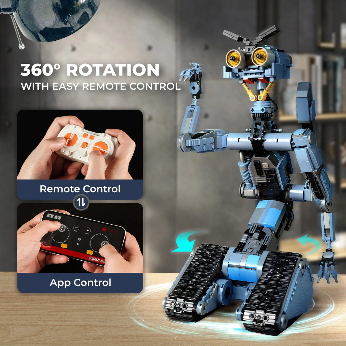Johnny 5 Robot Building Block Set – 1,176 Pieces Classic Movie Model