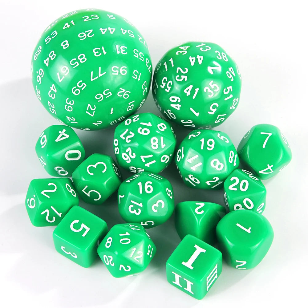 15-Piece Polyhedral Acrylic Dice Set for RPGs & Tabletop Games
