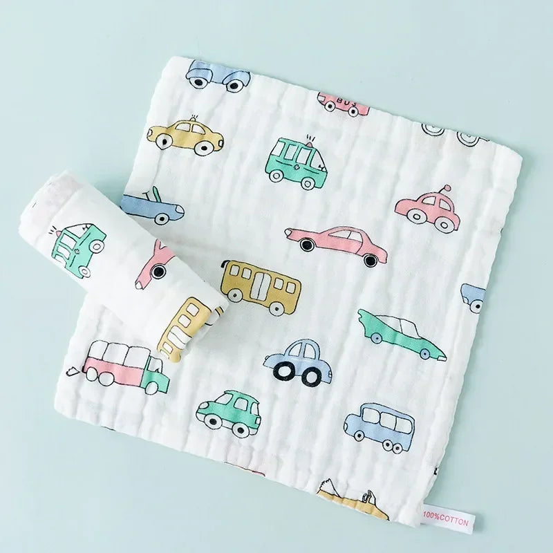Soft Cotton Muslin Baby Washcloths (Set of 5)