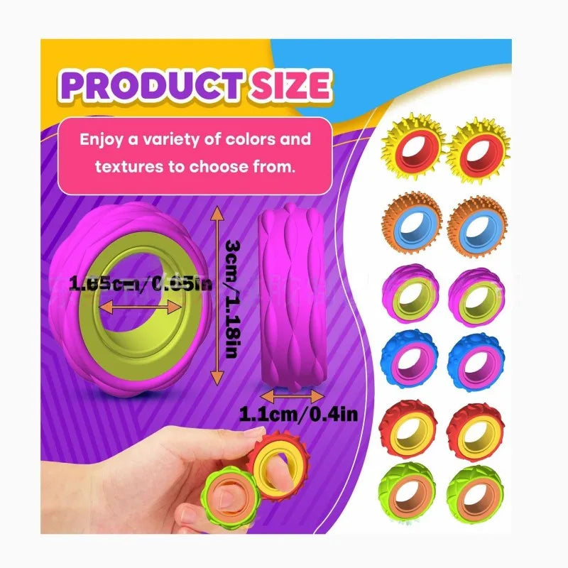Silicone Sensory Ring Fidget Toy for Stress Relief and Focus
