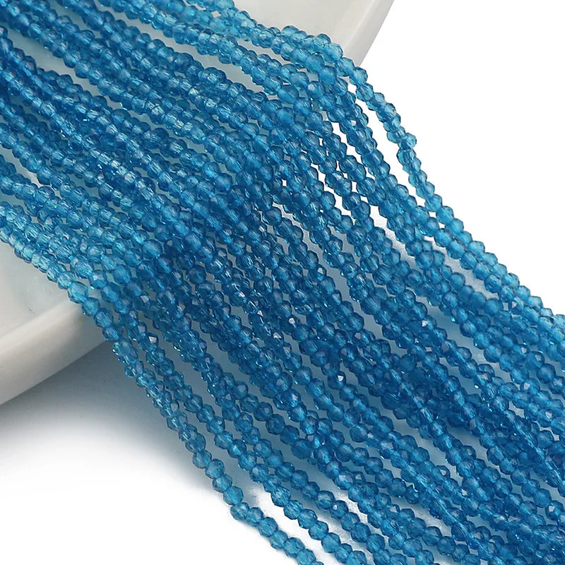 2mm Austrian Crystal Spacer Beads – White AB Finish