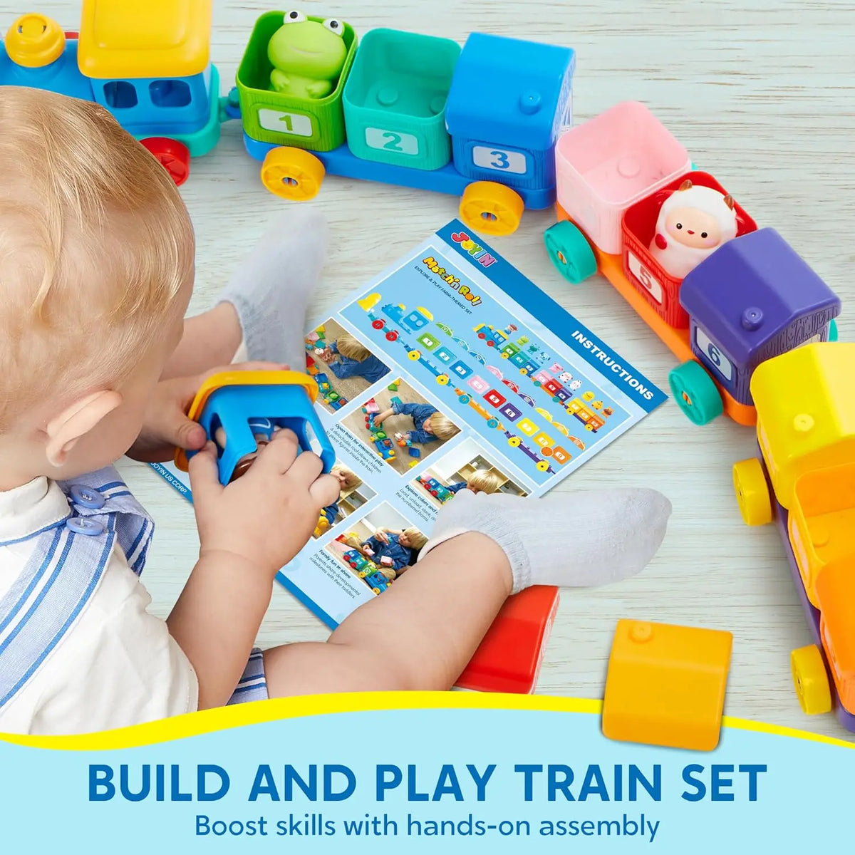 Counting & Sorting Farm Train with 9 Animal Figures