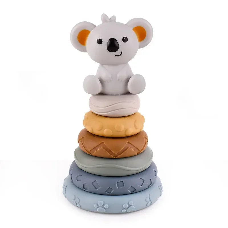 Soft Silicone Building Blocks for Babies - Stacking & Teething Toy