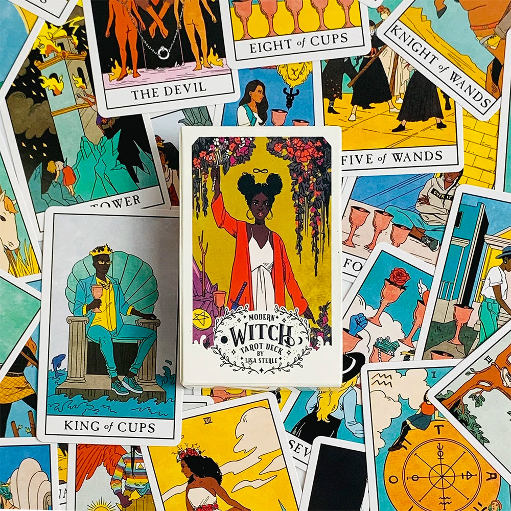 Modern Witch Tarot Card Deck – 78 Oracle Cards for Divination & Gift Giving
