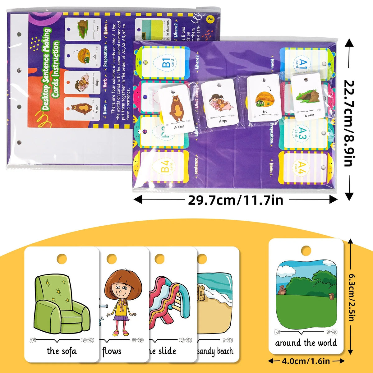 Interactive English Learning Flip Chart for Kids