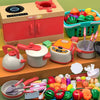 Kids Pretend Play Kitchen Set with Pots and Accessories