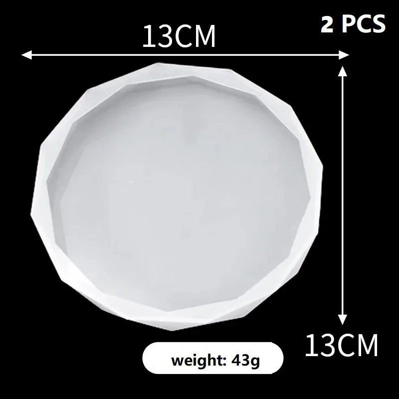 Flower-Shaped Silicone Coaster Mold for Epoxy Resin DIY