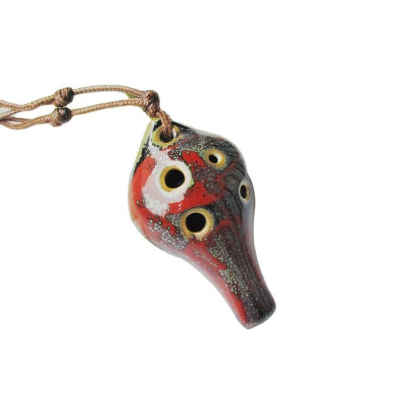 Ceramic 6-Hole Ocarina Pendant for Beginners