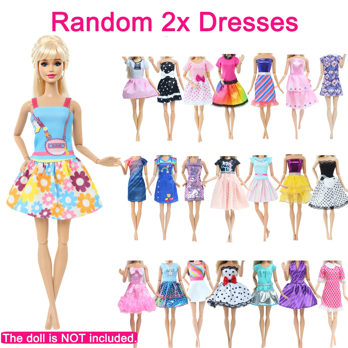 27-Piece Doll Fashion Wardrobe Collection for 11.5-Inch Dolls