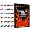 A box for a muscle car 2025 advent calendar featuring various toy vehicles.