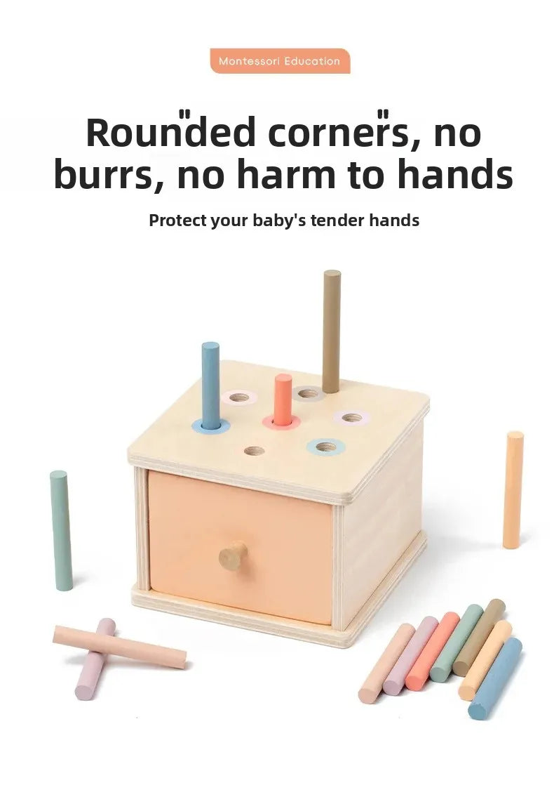 Wooden Color Shape Sorter with Drawer Box – Montessori Learning Toy