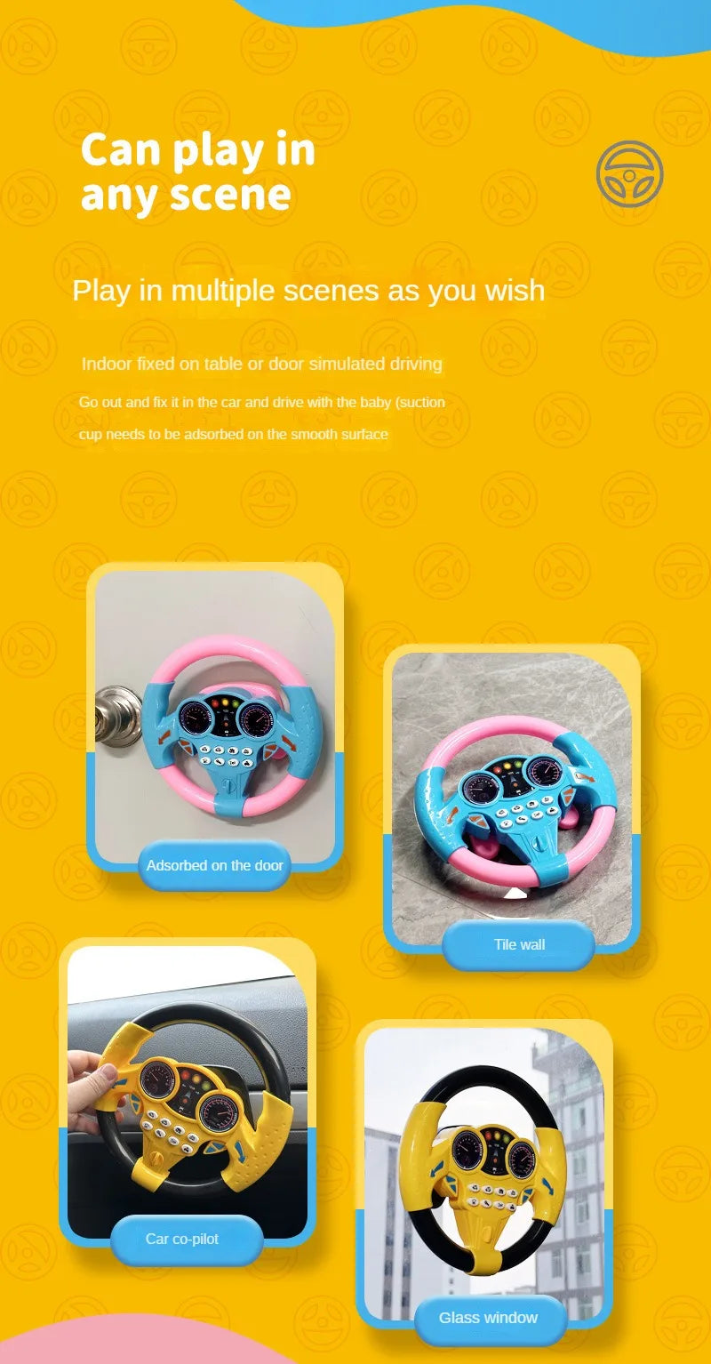 Interactive Steering Wheel Toy with Lights & Sounds for Toddlers