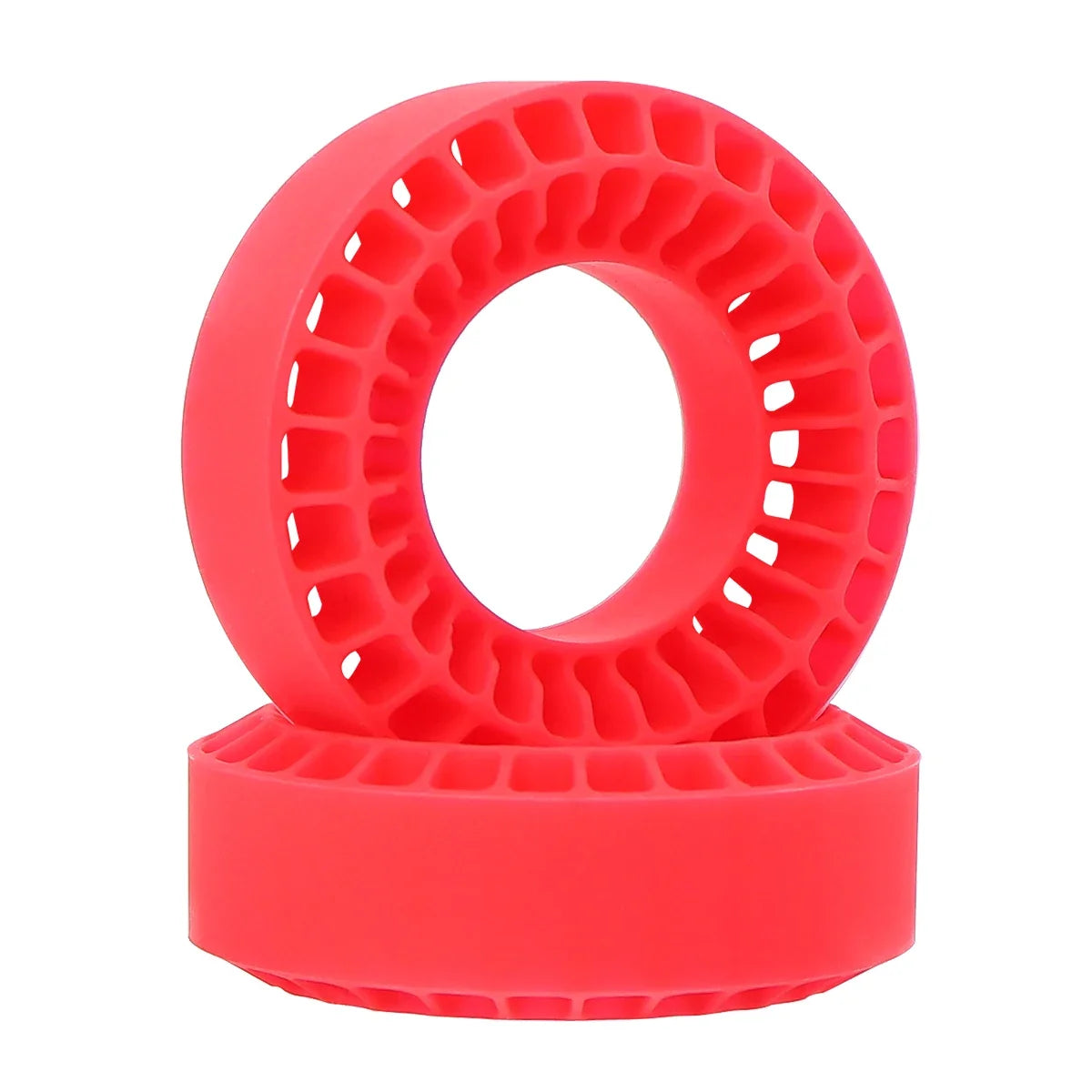 Red silicone rubber tire inserts for RC crawlers