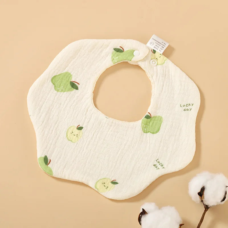 6-Layer Cotton Gauze Baby Bibs (3-Pack)