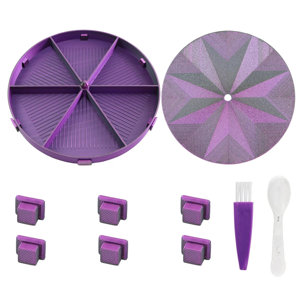 Rotating Diamond Painting Storage Tray with Divided Compartments