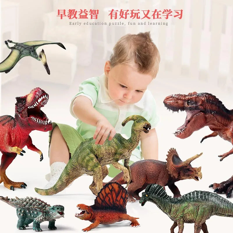 Realistic Dinosaur Figurine Collection for Imaginative Play