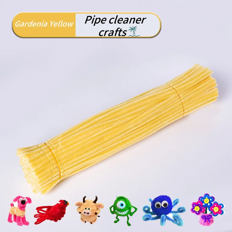 100-Piece Chenille Stem Pipe Cleaners for Crafts & Decor
